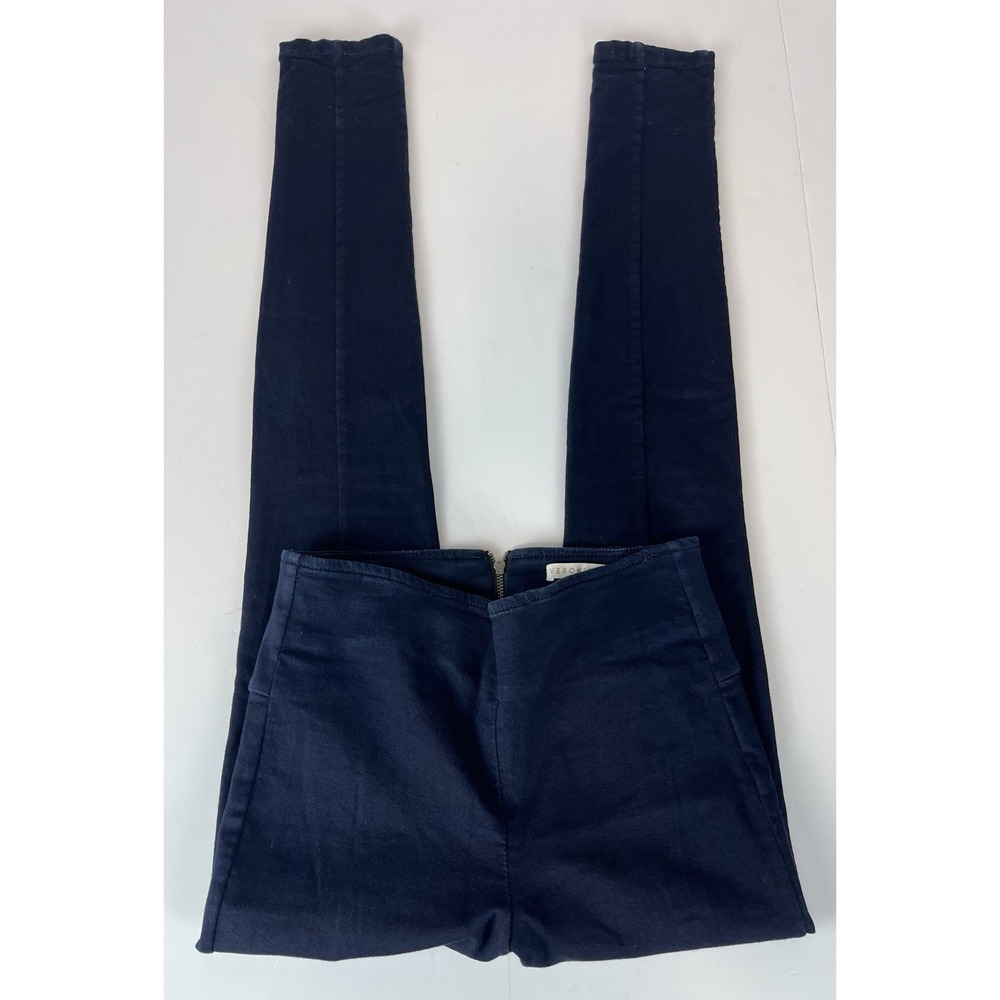 Veronica Beard Navy High-Rise Scuba Skinny Pants Sz 2 $295